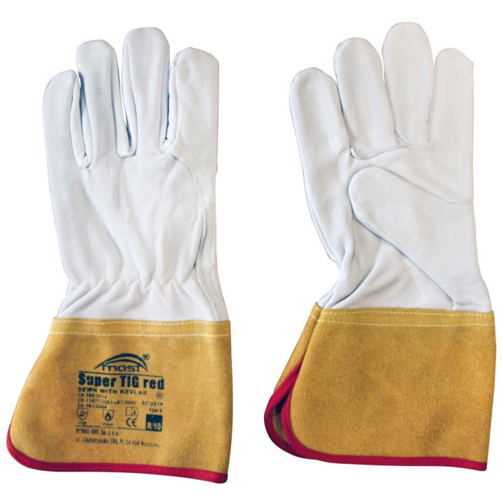 Сварочные краги перчатки аргонщика SUPER TIG RED MOST