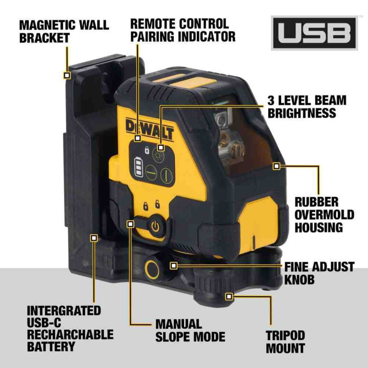 Рівень лазерний лінійний DeWALT DCLE14201RB