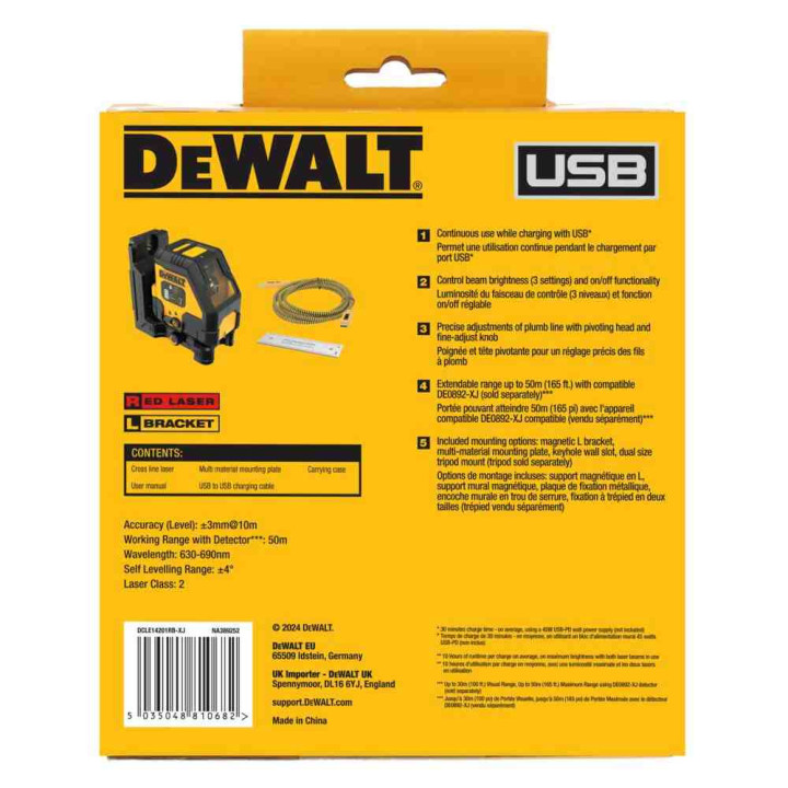 Рівень лазерний лінійний DeWALT DCLE14201RB