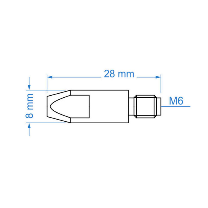 Наконечник E-Cu M6/28/1,6