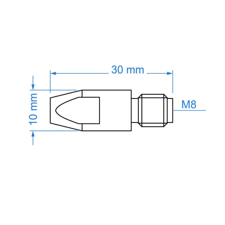 Наконечник E-Cu M8/30/0,8
